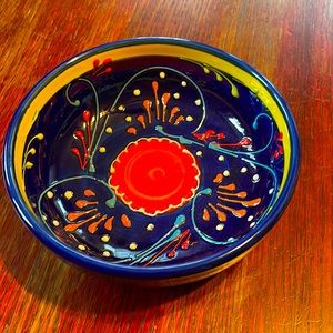 Hand painted pottery bowl by Antonio Rula